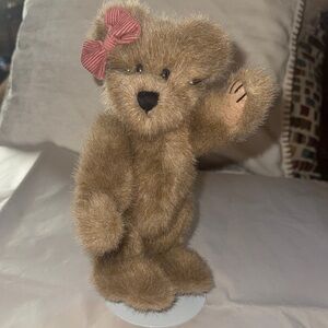 Vintage Boyd's  Bears 8" Shaggy Fur, Archive SeriesCollection,Pink Bow,1990's